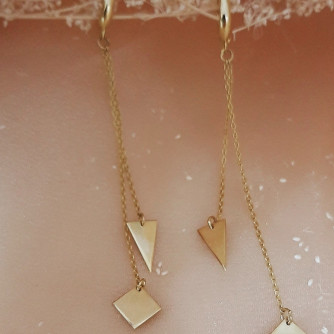 կանացի օղեր ՝ պատրաստված ոսկյա և - 3.5 գր - ԿՈԴ 152-573 kanaci oxer ՝ patrastvac voskya ev - 3.5 gr 