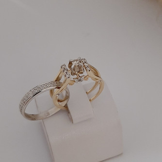 կանացի մատանի ՝ պատրաստված ոսկյա, և ադամանդե - 4.6 գր - ԿՈԴ 152-767 kanaci matani ՝ patrastvac voskya, ev adamande - 4.6 gr 